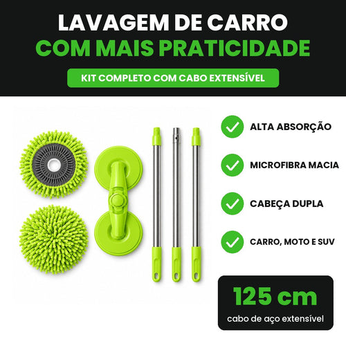 Esfregão Duplo para Lavagem Automotiva